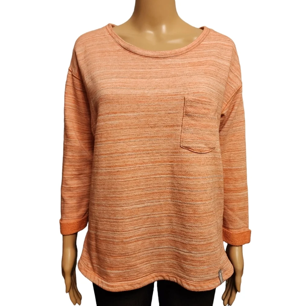 Columbia Cuffed Sleeve Peachy Pink Sweatshirt Size M - Picture 1 of 11